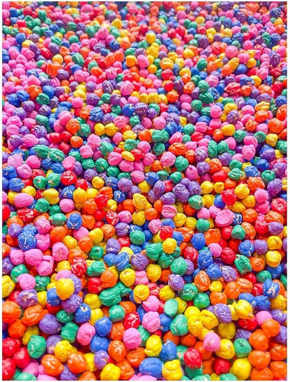 Colored Chickpeas for Sensory Play and Sensory Bins - Many Different Seasonal Colors (2 Cups, Rainbow)