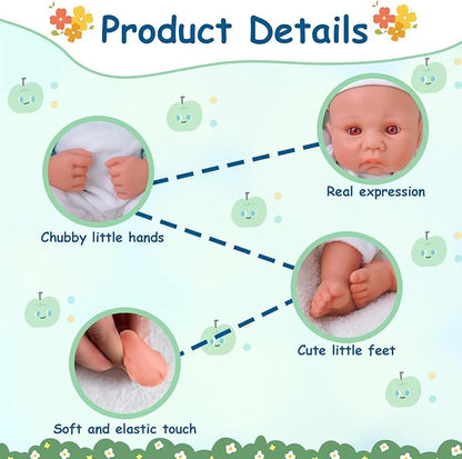 Boy 15 Inch, Full Silicone Baby Doll, Realistic Baby Dolls, Realistic Veins & Pose, Not Vinyl, Reborn Baby Dolls Silicone Full Body, Gift Set