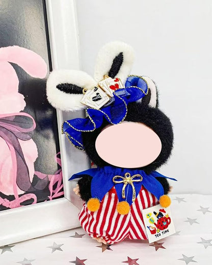 Joker Cosplay Outfit Bundle for Labubu 4.0 (Mini Size Dolls 10cm), Bunny Clown and Poker Carnival Clothes Set, Costume Dress-up for Halloween Party (No Doll Included) (2-Set Bundle)