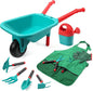 CUTE STONE Kids Gardening Tool Set, Garden Toys with Wheelbarrow, Watering Can, Gardening Gloves, Hand Rake, Shovel, Trowel, Double Hoe, Apron with Pockets, Outdoor Indoor Toys Gift for Boys Girls