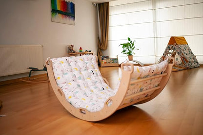 Climbing Arch Cushion Only | Cushion for Toddler Climbing Arch | Montessori Rocker | Toddler Floor Pillow for Kids (Flamingo)