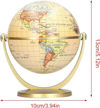 World Globe for Adults, Clear Plastic, Political Map, Desktop Rotating Earth Geography Globe
