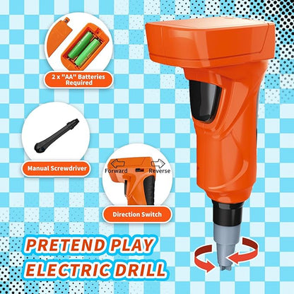 3-in-1 Take Apart Car for Boys with Electric Drill, 46Pcs Construction Toy Truck, Build Your Own Toy Car with Play Tools, Ideal STEM Gift for Kids Children Ages 3 4 5 6 7 8 9 Year Old Red
