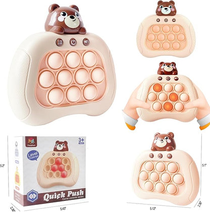 Pop The Target! Handheld Speed Push Game Machine: A Fun Multiplayer Game for Family. Sensory Fidget Toy Christmas Toys Gifts for 6 7 8 9 10 11 12 Years Old Kids Road Trip Car Games Kids Bear