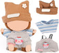 Doll Clothes for Labubu(NO Doll), for 17/15cm Plush Dolls, Clothing Suit Toy Figurine Outfit Set Dress Up with Kawaii Style Accessories, Multicolour Overall and Cute Hat or Headwear (LB227)
