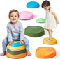 VEVOR Balance Stepping Stones for Kids, 6 PCS, Up to 220 lbs, Non-Slip Toddlers Sensory Stepping Stones, Obstacle Course Coordination Game Toys Indoor or Outdoor Play for Children Aged 3 4 5 6 7 8+
