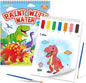 Paint with Water Coloring Books for Toddlers, Dinosaurs Theme Mess Free Watercolor Painting Papers for Kids Water Color Paint Kit Art Craft Birthday Gift for Ages 1-3, 4-8