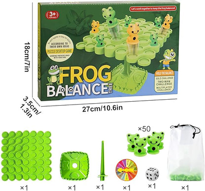 Frog Balance Game，Balance Board Game，Two-Player Balanced Tree Board Game, Montessori Frog Balance Tree Educational Toys, Children Desktop Game Gift for Boys Girls