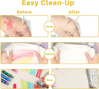 Tempera Paint Sticks, 36 Colors Washable Paint Sticks for Kids Including 12 Vibrant Colors, 12 Pastel Colors, 6 Neon Colors and 6 Metallic Colors