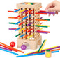 Montessori Game Wooden Board Games, 42 Colorful Sticks Dice Game Math Learning Toys for 3 4 5 6 Year Olds, Builds Fine Motor Skills & Counting, Family Travel Games for 3 Year Olds Gift for Kids
