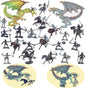 Guaishou Dragon Knight Action Figure Horse with Lance Fantasy World Ancient Soldiers Warriors Army Cavalry Party Favors Classic Soldier Toys