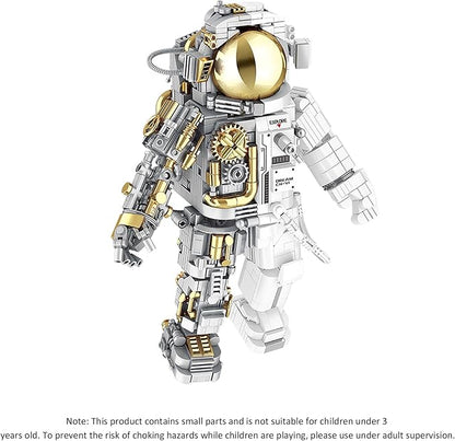 GoolRC Space Astronaut Building Block Set, 1078 Pcs Half Mechanical Astronaut Building Kit with Display Stand, Educational STEM Spaceman Building Kits Gifts for Teen