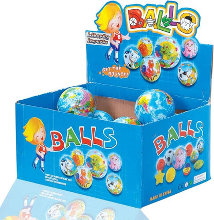 24 Pack - Globe Mini Soft Foam Earth Squeeze Balls, 2.5" Squeezable World Toy Stress Relief Bulk Educational Novelties for Kids, School, Classroom, Party Favors, Rewards