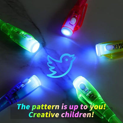 20 Pieces Invisible Ink Pen with UV Light Spy Pen Magic Marker for Kids Party Favors Ideas Gifts Easter Day Halloween