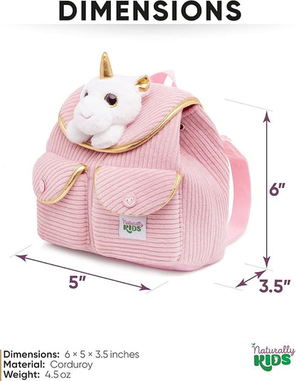 Pink Unicorn Mini Backpack for Kids, Mini Backpack for Toddler Girls, Gift for 2 3 4 5 Year Old Girl Boy