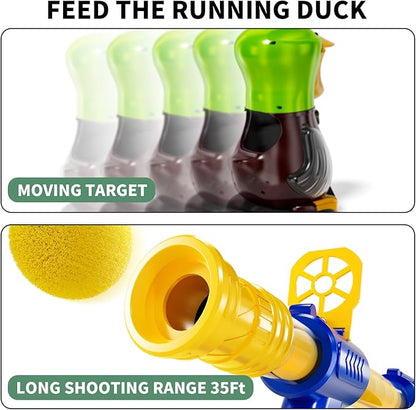 BABY HOME Duck Shooting Toys for Kids 3-5 Years, 2 Packs of Foam Shooting Toy with Movable Shooting Game, Interactive Competition Game Gifts for Boys and Girls Ages 6 7 8 9+ Years Old