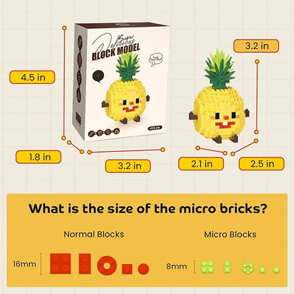 Mini Food Building Sets for Adults, Party Favors for Kids 8-12, Egg, Fruit & Cake Collectible Model Kits, Goodie Bag Stuffers, Classroom Small Prize Toys Gifts for Kids Girls Boys Age 8+ (6 Pack)
