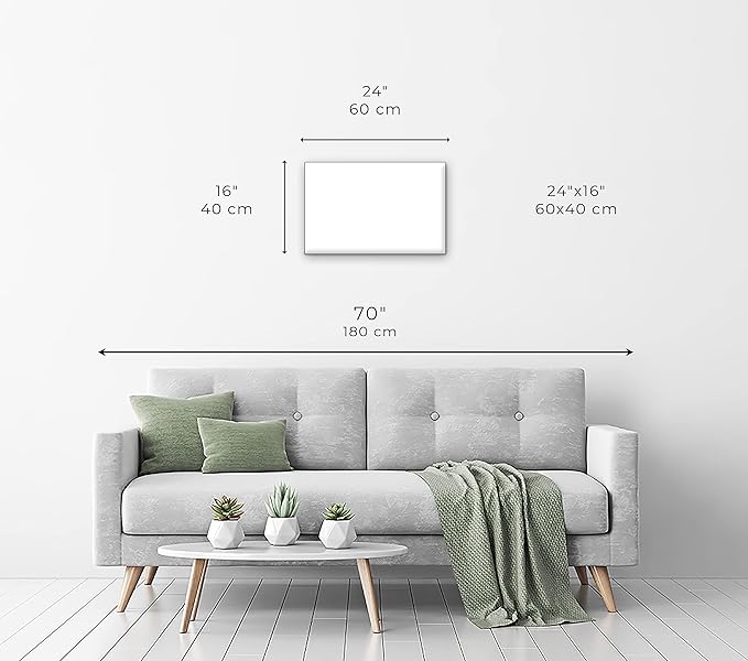 artgeist Textured Canvas Wall Art World map 24x16 in - 1pcs Painting Canvas Prints Picture Artwork Image Framed Contemporary Modern Wall Home Map Continent Sun Abstract k-C-10000-b-a