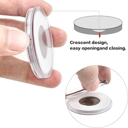 Coin Capsules 46mm with Foam Gasket and Plastic Storage Organizer Box, 6 Sizes (20/25/27/30/38/46 mm) Coins Collector Case Holder for Collection Supplies-168 Pieces