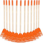 Therwen 12 Pcs Kids Rakes for Leaves 31'' Child Size Plastic Lawn Rakes, Garden Rakes with Plastic Rake Head and Wooden Handle, Kids Gardening Tools for Camping Debris Flower Beds, Boys Girls Gifts