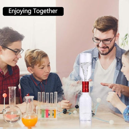 Tornado Maker, Weather Toys, Ultra-Light Aluminum Connecting Tube, Including 2 Empty Bottles, Watertight Tornado Toy, Suitable for Kids' Science Experiments (Golden)