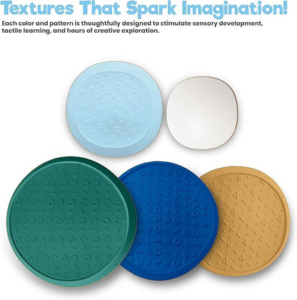 Stepping Stones – Indoor & Outdoor Obstacle Course Toys for Kids – Montessori Sensory & Motor Skill Development, Coordination & Active Play – Textured Educational Play Set