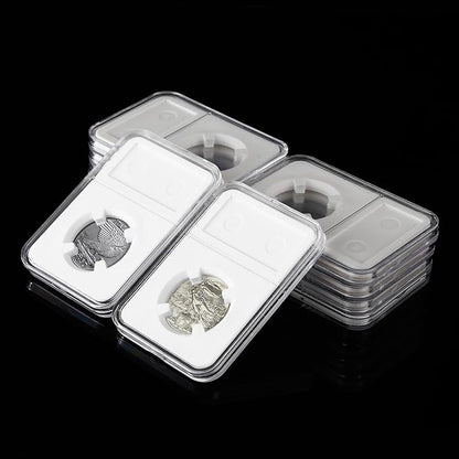 10-Pack 33mm Coin Slab Display Holder, Clear Acrylic Storage Case for U.S. 1 oz Gold & Platinum Eagles, 1 oz Gold American Buffalo and Other 32.7mm Coins, Four-Point Fixation Coin Collection Box