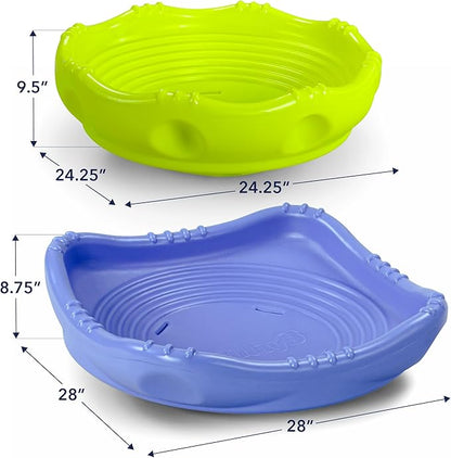 Simplay3 Two Sided Rock Around Wobble Disk and Climbing Dome 2 Pack for Toddlers and Kids - Rocking and Climbing - Indoor/Outdoor (Multicolor, 2 Pack)