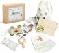 WOODEN TEETHER Kids Explorer & Adventure Kit for Ages 4–8, Wooden Knot Board (7 Step Cards) & Scrapbook, with Binoculars, Compass & Magnifying Glass, STEM Nature Exploration Toy