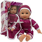 The New York Doll Collection 11 inch Soft Body Baby Doll in Gift Box - 11" Doll Toy for Kids, Boys, Girls and Toddlers - Baby Doll Pacifier Accessory Included (Purple)