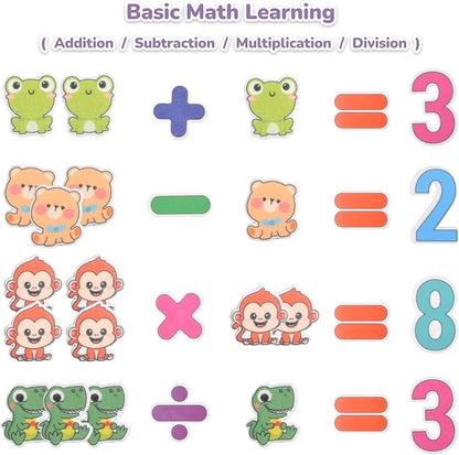 CHEFAN Felt Ten-Frame Set Math Manipulative Counter for Elementary, Numbers Learning Counting Toy for Kids, Montessori Math Educational Game, 2 Ten Frames & 162PCS for Kindergarten, 3+ Years Old
