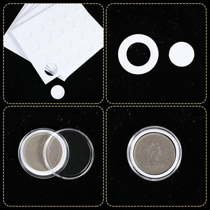 260 Pcs 30mm Coin Capsules with Foam Cushions – 6 Sizes (19/20/22/25/27/30mm) for Collectors,Coins Case with Clear Plastic Storage Organizer Box and Protective Gaskets for Coin Collection Supplies