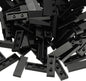 PATIKIL 122 Pcs Flat Blocks Bulk, 1x3 Square Black Classic Tiles Smooth Surface Mini Building Blocks Accessories Compatible Bricks Kits for Building Floor Walls Mosaic Pixel Arts