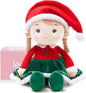 LeyaDoll Soft Baby Doll Toys for Girls (16''), My First Christmas Dolls, Baby Rag Doll Plush Toys for Toddler Kids Infants -Christmas Special - Natalie The Elf