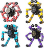 Transformable Fidget Spinners 4 Pcs for Kids and Adults Stress Relief Sensory Toys for Boys and Girls Fingertip Gyros for Party Favors Stocking Stuffers Bulk for Kids