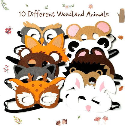 CiyvoLyeen Party Animals Felt Masks Jungle Farm Forest Animals Theme Birthday Party Favors Party Supplies for Boys or Girls