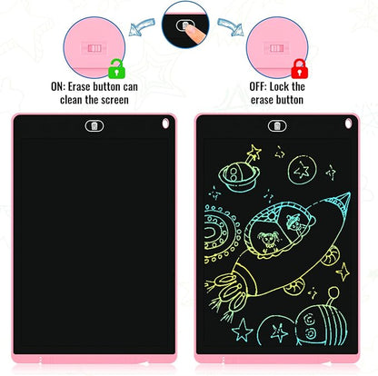 3 Pack 12 Inch LCD Writing Tablet for Kids, Colorful Doodle Board, Eye Protection Drawing Tablet with Lock & Erase FUNC, Birthday Gifts and Toys for 3-8 Year Old Boys(Blue, Pink, Purple)