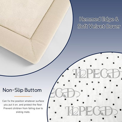 Baby Play Mat for Floor Tummy Time Mat Nursery Rug Muscle Mat Area Rug Playroom Rug Tatami Mat 6'7"x4'11" Memory Foam 1.3" Thick Crawling Mat For Babies,Toddlers, Infants, Kids,Floor Mat(Beige)