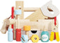 Le Toy Van - Cars & Construction Educational Wooden Tool Box Play Set for Role Play | Boys Pretend Play Wooden Tools - Suitable for 3 Year Olds and Older, Tool Box 12 Piece Set