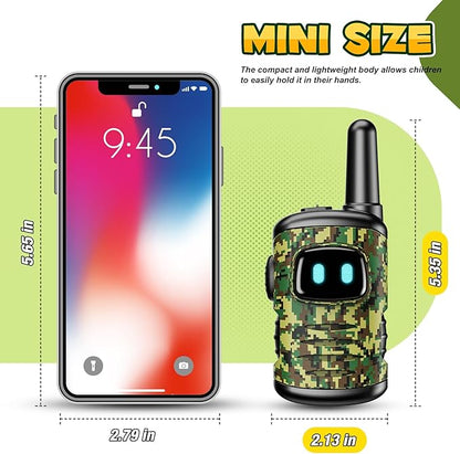Toys for 3-8 Year Old Boys: comedyfun Mini Robots Walkies Talkies 2 Pack Christmas Birthday Gifts for 3 4 5 6 7 8 Year Old Boys Grandkids Toys Age 5 6 7 8 Stocking Stuffers Hiking Camping
