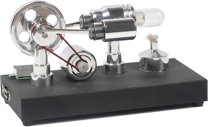 Sunnytech Hot Air Stirling Engine Motor Electricity Generator Educational Colorful LED SC (SC011)