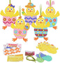 Fennoral 12 Pack Easter Craft for Kids - Make Your Own Easter Chick Foam Stickers Ornament DIY Arts and Crafts for Preschool Art Project Decoration