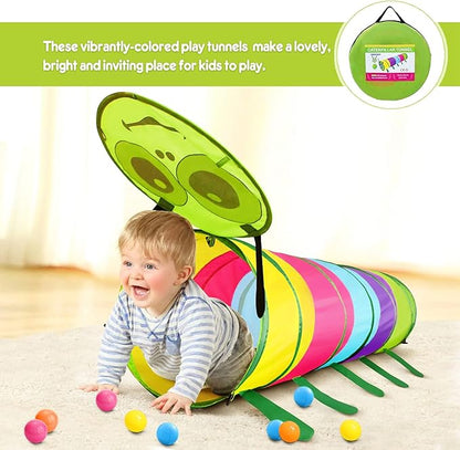 PigPigPen Kids Tunnel for Toddlers,Pop Up Play Tunnel Tent for Babies or Dogs, Indoor & Outdoor Toys for Kids Backyard Playset. (Colorful Modeling Play Tent)