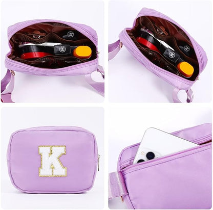 YOOLIFE Birthday Gifts for 4 5 6 7 8 9 10 11 12 13 14 Year Old Girls - Initial Fanny Pack Belt Bag Purse for Girls Teens Daughter Sister Niece, Personalized Trendy Stuff for Teen Girl Kids | Purple Z