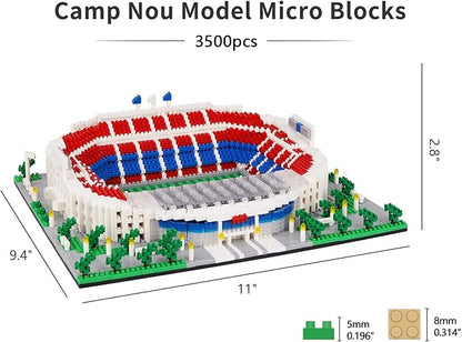 Micro Mini Blocks, Football Stadium Series Model Mini Building Blocks Architecture Model Building kit (Camp NOU)
