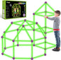 V-Opitos 140 Pack Glow in The Dart Fort Building Kits for Kids Age 4, 5, 6, 7, 8+ Years Old, STEM Building Toys for DIY Castles, Tunnels, Ideal Christmas, Birthday Gifts for Boys & Girls