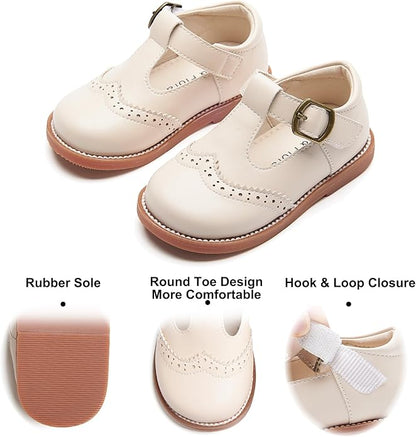 Felix & Flora Toddler Little Girl Mary Jane Dress Shoes - Ballet Flats for Girl Party School Shoes