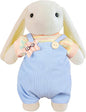 31cm(12") Bashful Bunny Clothes, Cute Plush Animal Clothes for Meddium Teddy Bear - Colorful Knit T-Shirt & Star Light Blue Corduroy Romper (Clothes Only)