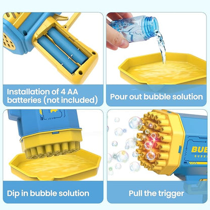 JONEG Toys for 3-8 Year Old Boys Girls: 2 Pack Bubble Machine for Kids with Bubble Solution, Gifts for 3 4 5 6 7 8 Years Old Boy Birthday Toy for Kid Toddlers Ages 4-6 Outdoor Wedding Bubbles Wands