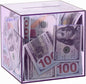 Clear Piggy Bank for Adults/Kids, Acrylic Unopenable Money Box for Cash Coin Saving, Must Break to Open, Money Saving Jar for Adults Boys Girls, Size 7.48''